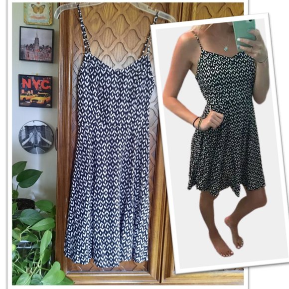 3/$15 OLD NAVY Boho Printed Fit and Flare Cami Sundress - Black/White ,Size XS - Picture 1 of 16